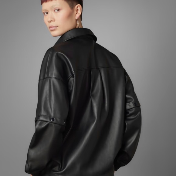 RARE NWT Adidas Originals Faux Leather Track Suit Size Small - Picture 4 of 15